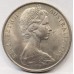 AUSTRALIA 1966 . TWENTY 20 CENTS COIN . VARIETY . RIPPLES ON PLATYPUS HEAD